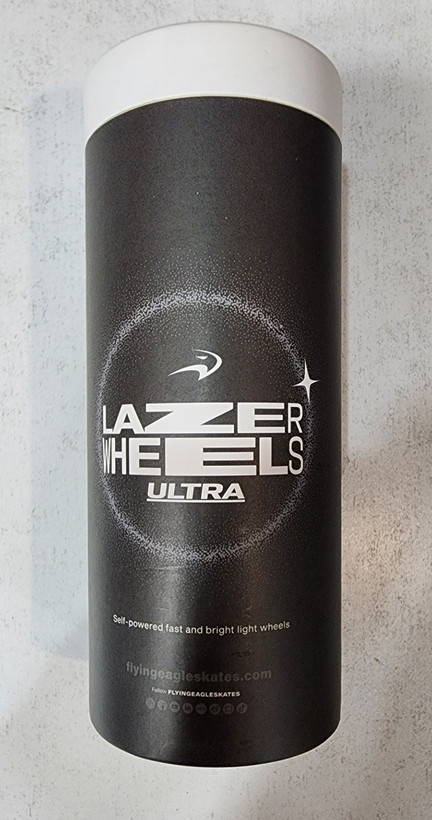 چرخ اسکیت چراغدار مدل Lazer Wheels Ultra جدید ۸۰ میل رنگ سفید